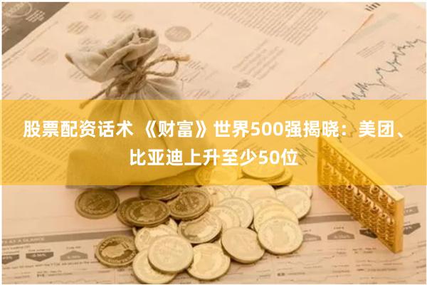 股票配资话术 《财富》世界500强揭晓：美团、比亚迪上升至少50位