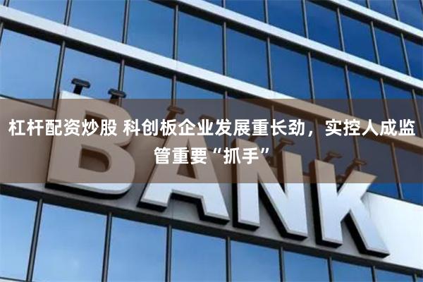 杠杆配资炒股 科创板企业发展重长劲，实控人成监管重要“抓手”